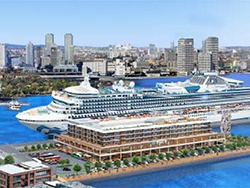 横浜岡田屋グループが提案した客船ターミナルのイメージ