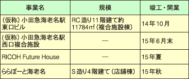 海老名で計画されている主な商業開発・再開発事業