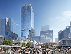 渋谷スクランブルスクエア第Ⅱ期（中央棟・西棟）のイメージ。駅街区の商業規模が大きく拡大する（渋谷駅街区共同ビル事業者）