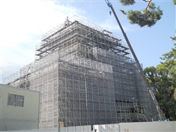 耐震工事中の小田原城