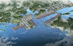 釜山新港の完成鳥瞰図