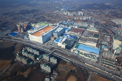 空からみるSKハイニックスの利川本社工場の全景