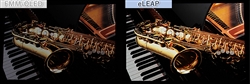JDIが新開発した高輝度「eLEAP」（写真右側）