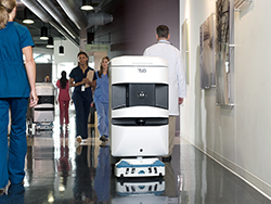 病院などでの物品搬送をロボットが代替