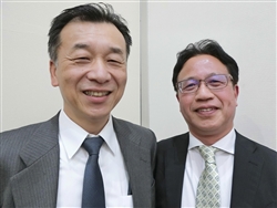 「NEDIADay九州ふくおか」で講演された馬場氏（右）と林氏